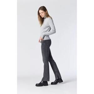 Mavi Jeans Maria Slit Hem Flare Jeans High Rise Mid Smoke Organic Blue Size 30